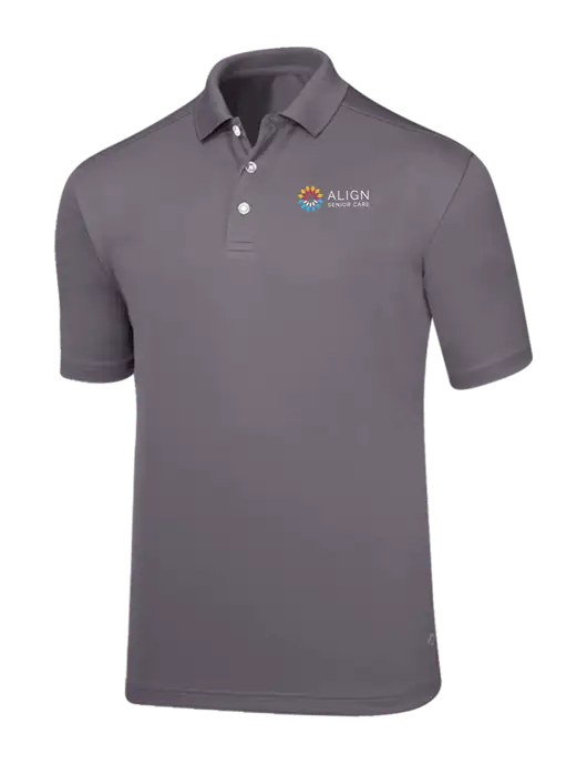Callaway Core Medium Grey Performance Polo w/Align Senior Care Logo