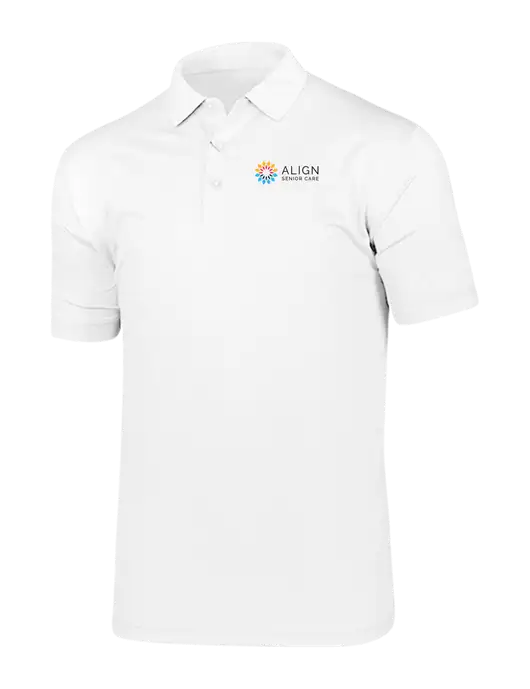 Callaway Vibrant Bright White Ventilated Polo w/Align Senior Care Logo
