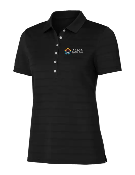 Callaway Womens Black Ventilated Polo w/Align Senior Care Logo