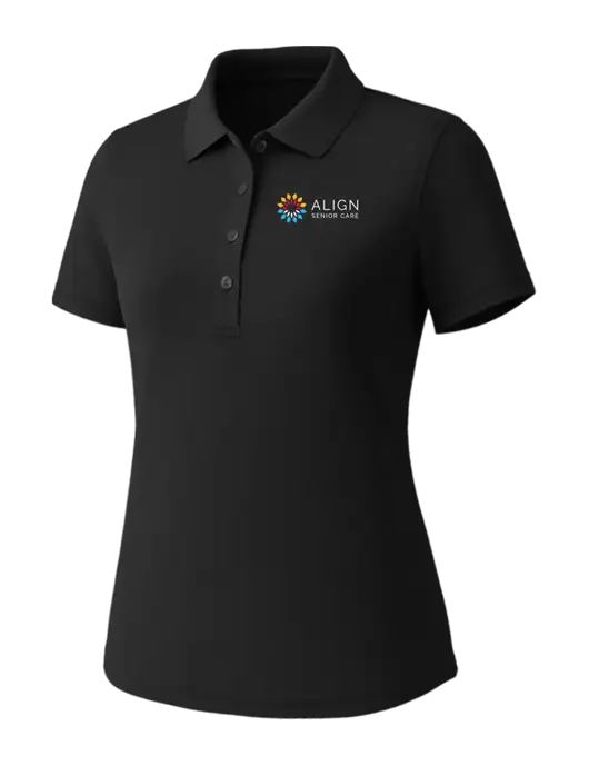 Callaway Womens Core Black Performance Polo w/Align Senior Care Logo