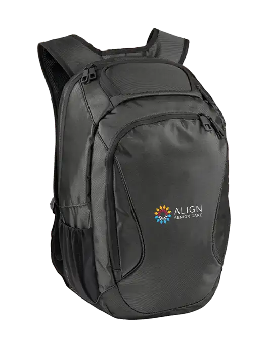 Stealth Dark Grey/Black Laptop Backpack w/Align Senior Care Logo