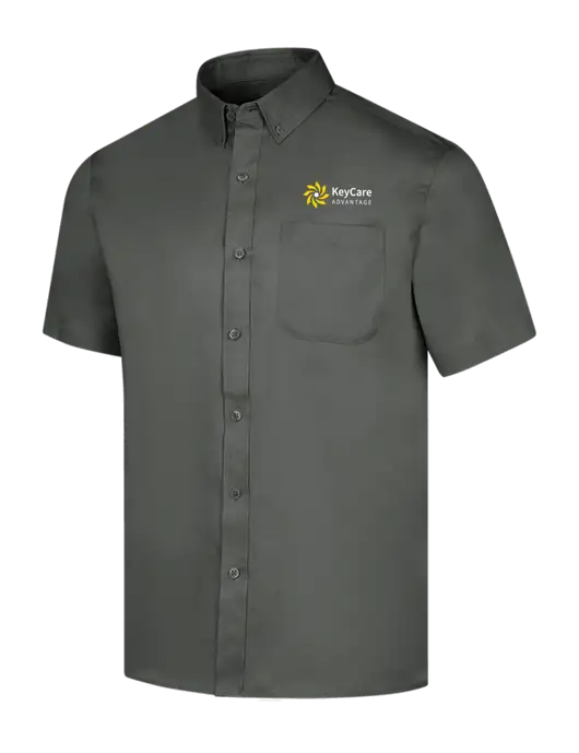 Short Sleeve Dark Grey Superpro React Twill Shirt w/KeyCare Advantage Logo