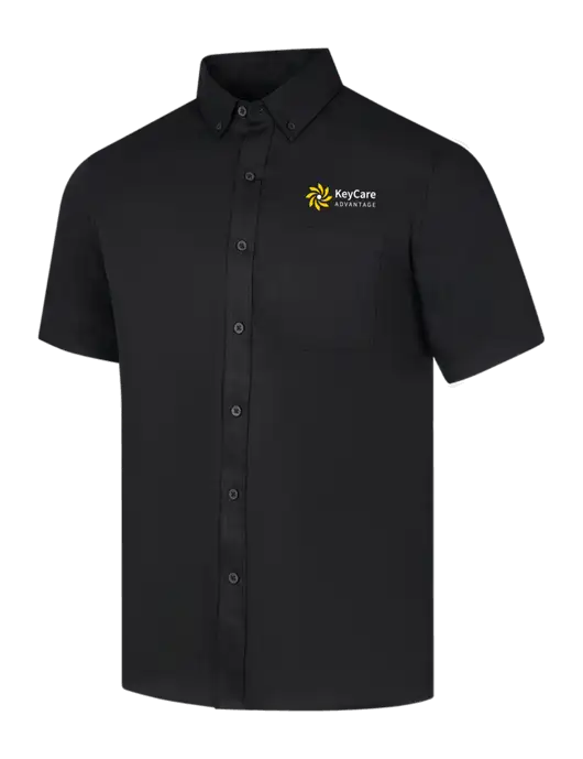 Short Sleeve Deep Black Superpro React Twill Shirt w/KeyCare Advantage Logo