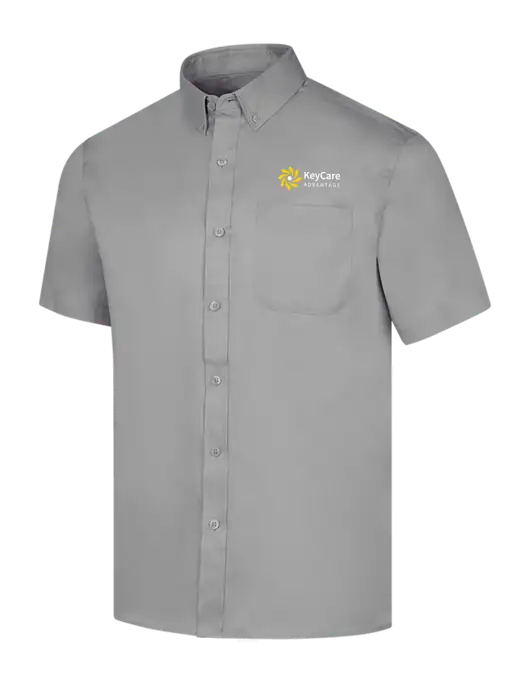 Short Sleeve Light Grey Superpro React Twill Shirt w/KeyCare Advantage Logo