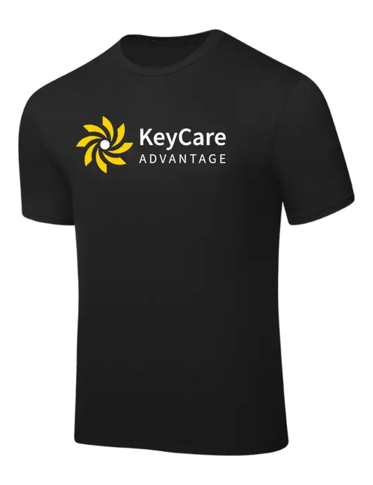 Black PosiCharge Competitor Tee w/KeyCare Advantage Logo