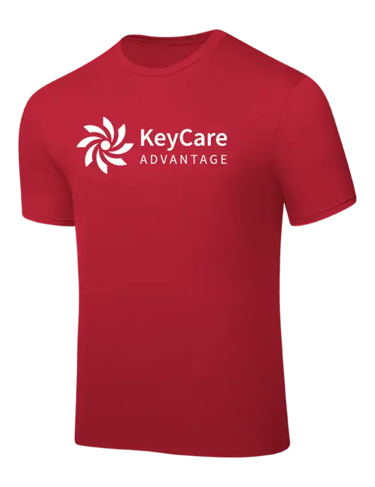Red PosiCharge Competitor Tee w/KeyCare Advantage Logo