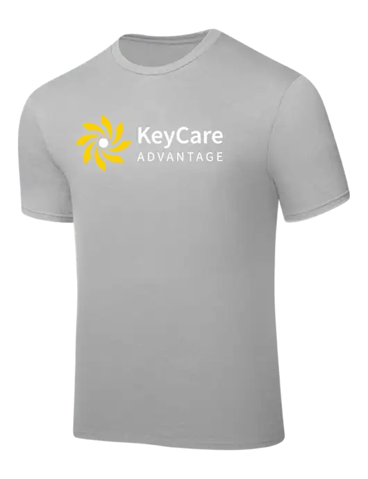 Silver PosiCharge Competitor Tee w/KeyCare Advantage Logo