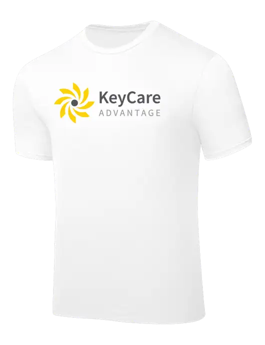 White PosiCharge Competitor Tee w/KeyCare Advantage Logo