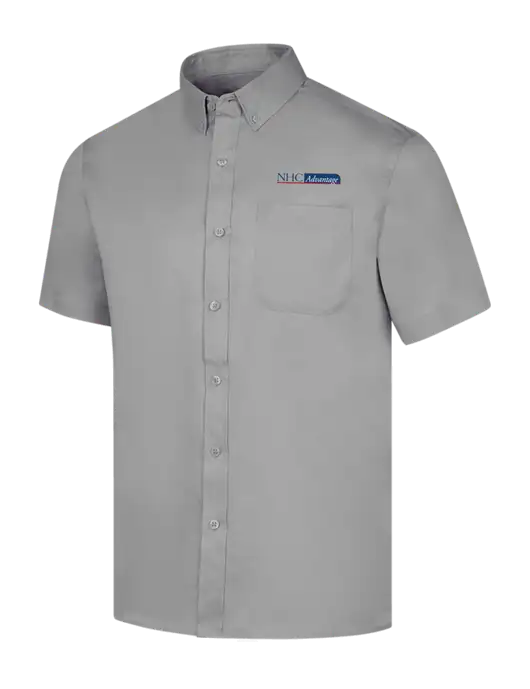 Short Sleeve Light Grey Superpro React Twill Shirt w/NHC Advantage Logo