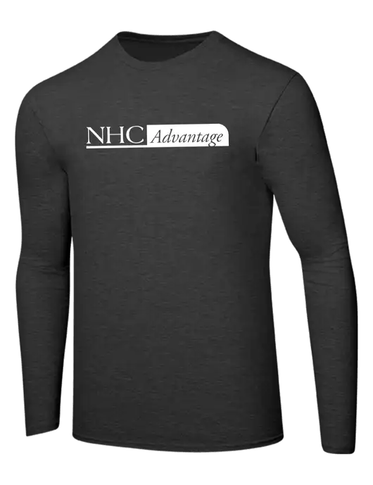 Ring Spun Dark Heather Grey 4.5 oz Long Sleeve T-Shirt w/NHC Advantage Logo