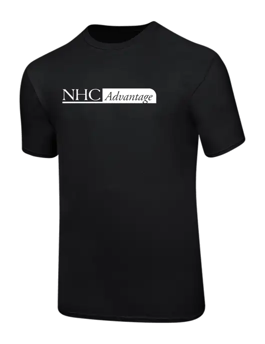 Ring Spun Jet Black 4.5 oz T-Shirt w/NHC Advantage Logo