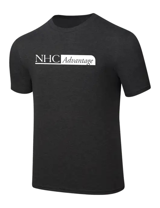 Simply Soft Black Frost 4.5oz  Poly/Combed Ring Spun Cotton T-Shirt w/NHC Advantage Logo