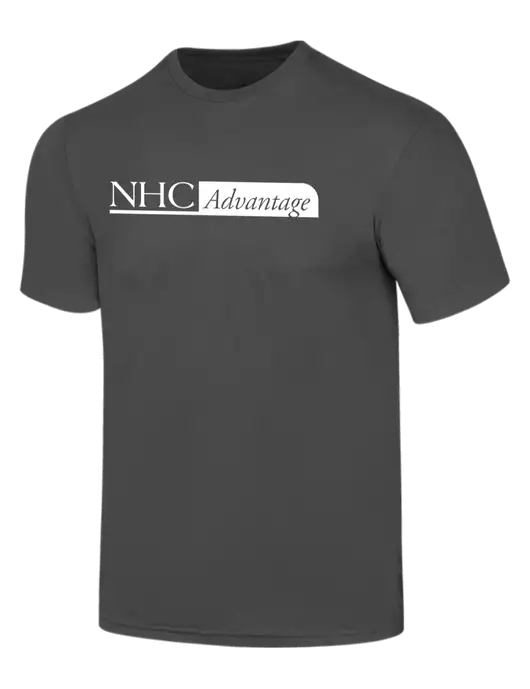 Simply Soft Charcoal 4.5oz  Poly/Combed Ring Spun Cotton T-Shirt w/NHC Advantage Logo