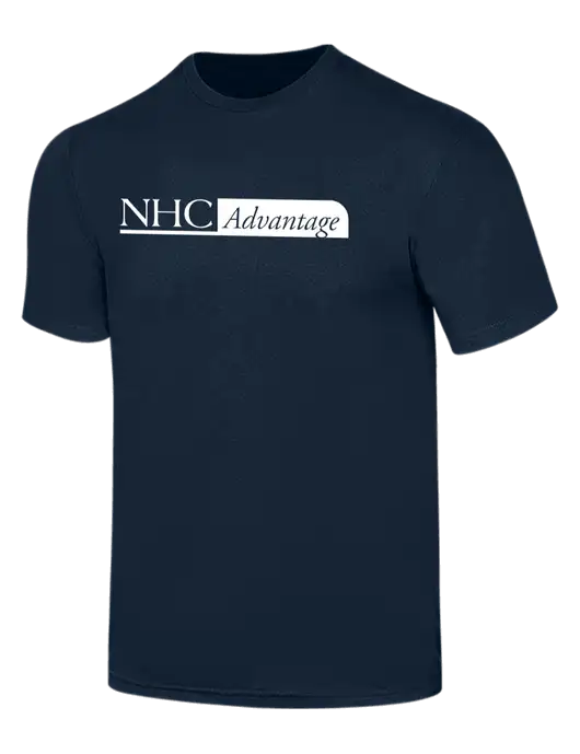 Simply Soft Navy 4.5oz  Poly/Combed Ring Spun Cotton T-Shirt w/NHC Advantage Logo