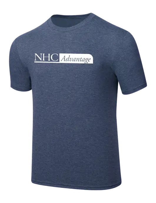 Simply Soft Navy Frost 4.5oz  Poly/Combed Ring Spun Cotton T-Shirt w/NHC Advantage Logo