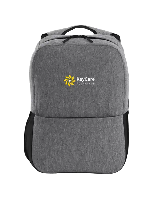 Access Square Laptop Graphite Heather/Black Backpack w/KeyCare Advantage Logo