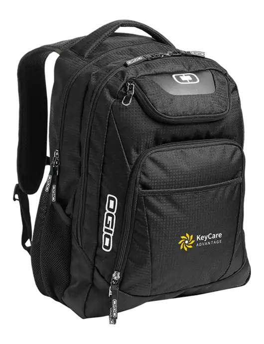 OGIO Black/Silver Excelsior Laptop Backpack w/KeyCare Advantage Logo