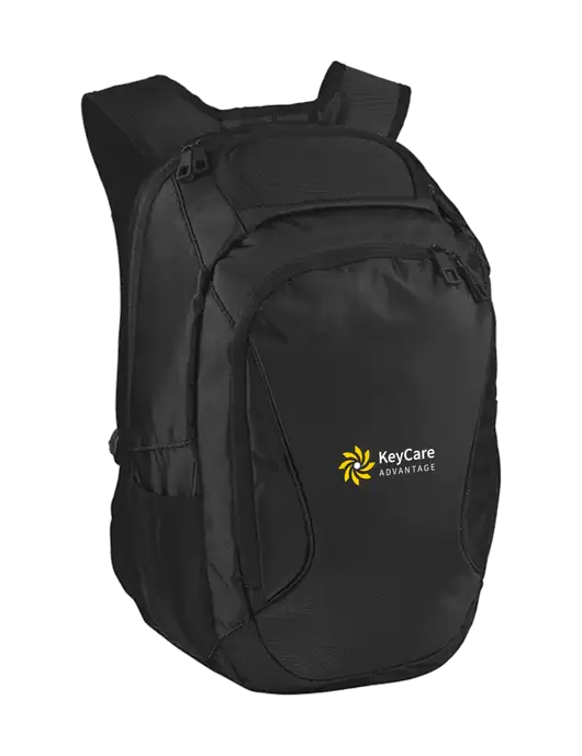 Stealth Black Laptop Backpack w/KeyCare Advantage Logo