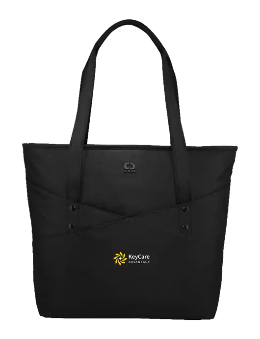 OGIO Black Downtown Tote 
 w/KeyCare Advantage Logo