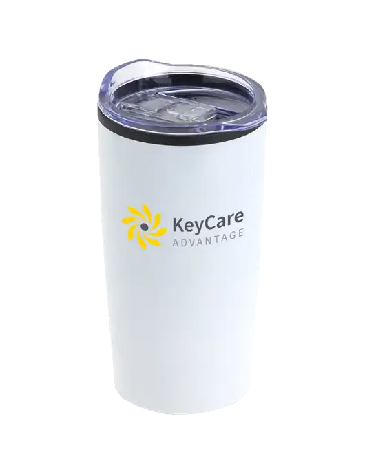 Olympus White 20 oz Tumbler w/KeyCare Advantage Logo