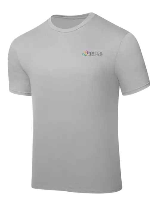 Silver PosiCharge Competitor Tee w/Perennial Advantage Logo