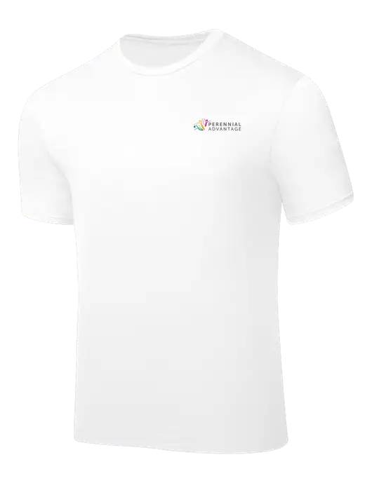 White PosiCharge Competitor Tee w/Perennial Advantage Logo