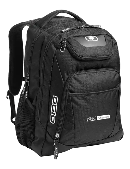 OGIO Black/Silver Excelsior Laptop Backpack w/NHC Advantage Logo