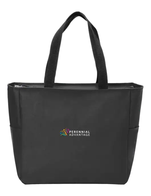 Everyday Black Zip Tote  w/Perennial Advantage Logo