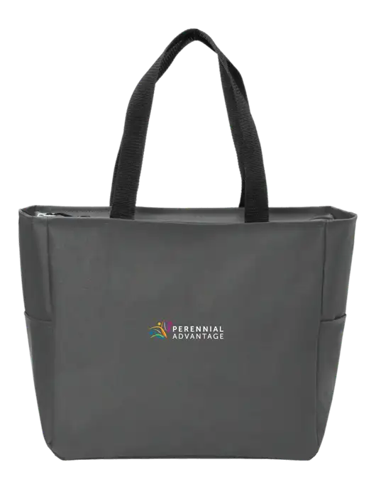 Everyday Charcoal Zip Tote Dark w/Perennial Advantage Logo