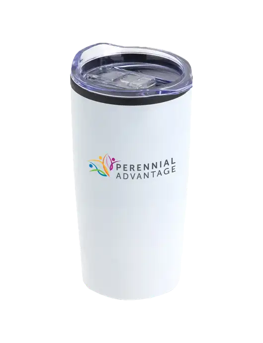 Olympus White 20 oz Tumbler w/Perennial Advantage Logo