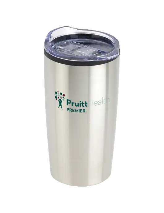 Olympus Silver 20 oz Tumbler w/PruittHealth Logo