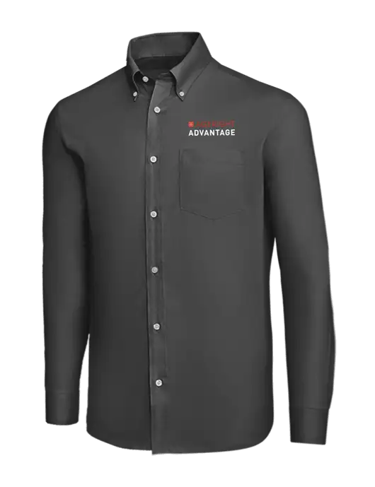 Brooks Brothers Dark Grey Wrinkle-Free Stretch Nailhead Shirt w/Ageright Advantage Logo