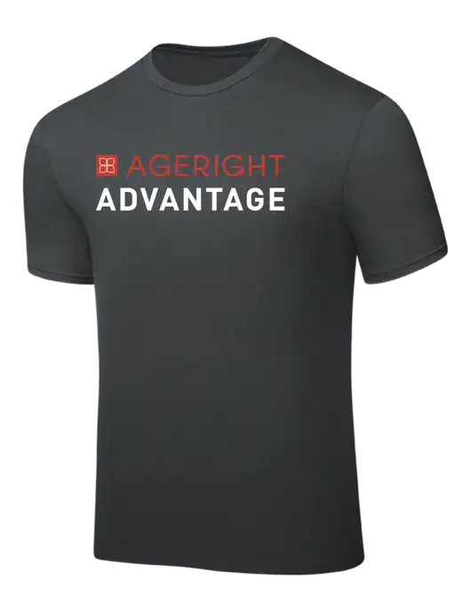 Dark Grey PosiCharge Competitor Tee w/Ageright Advantage Logo
