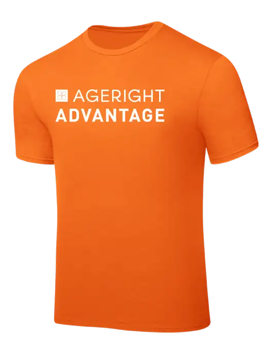 Orange PosiCharge Competitor Tee w/Ageright Advantage Logo
