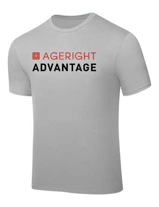 Silver PosiCharge Competitor Tee w/Ageright Advantage Logo
