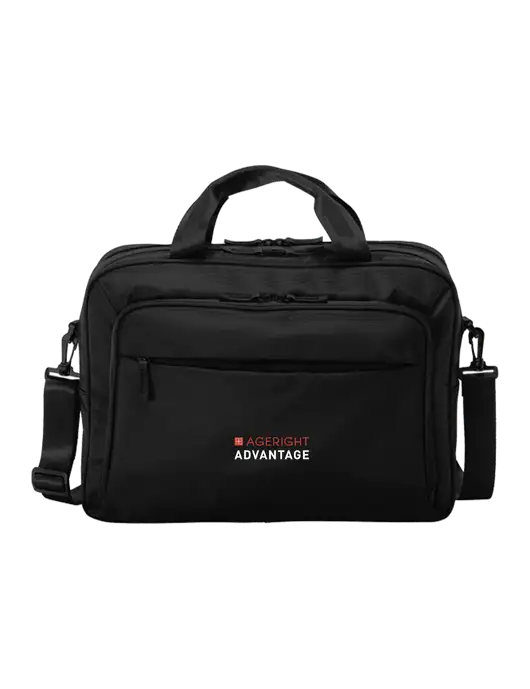 Travel Exec Black Laptop Briefcase w/Ageright Advantage Logo