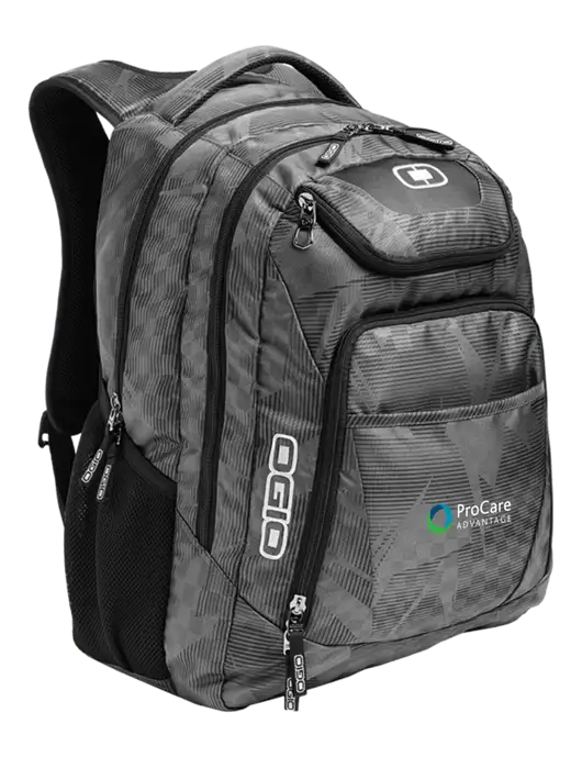 OGIO Race Day Silver Excelsior Laptop Backpack w/ProCare Advantage Logo