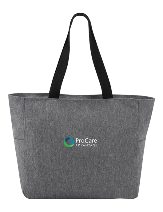 Everyday Heather Grey Zip Tote  w/ProCare Advantage Logo