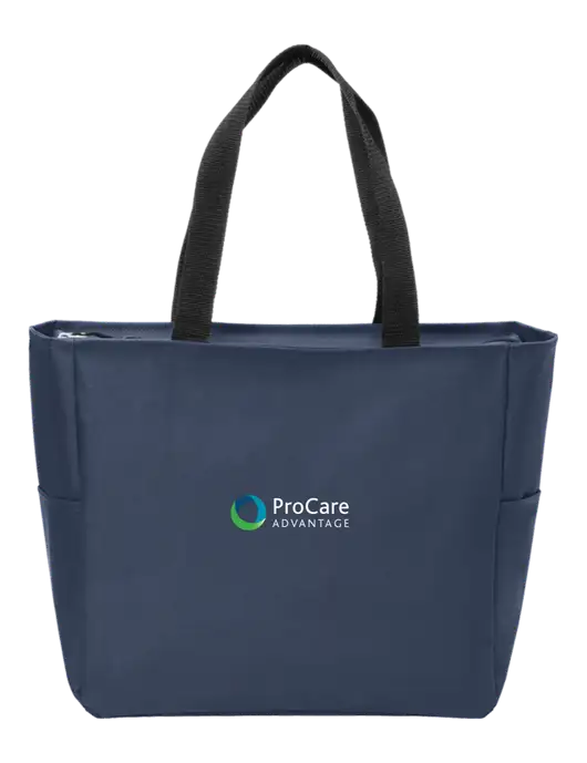 Everyday Navy Zip Tote  w/ProCare Advantage Logo